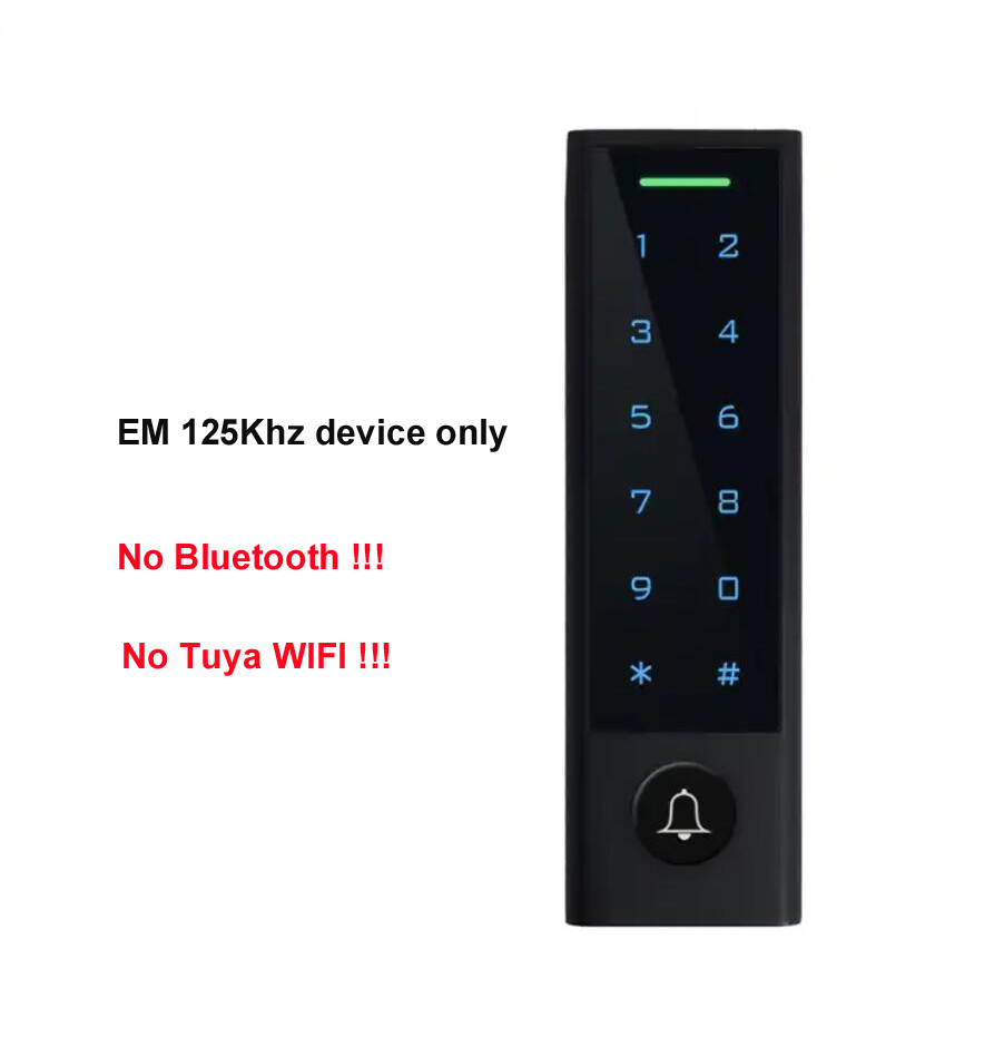 Waterproof Bluetooth Touch Keypad Access Control Door Lock EM Card Reader with Wiegand: Orange