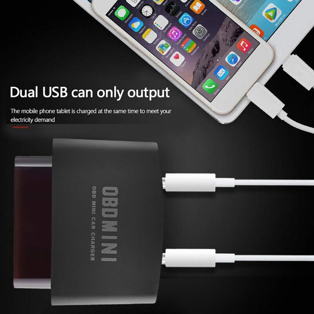 Quick Charger Obd Mini Car Suv 12/24v Usb Charging 2 Ports Battery Protection Car Battery Voltage Detection Function#LR2