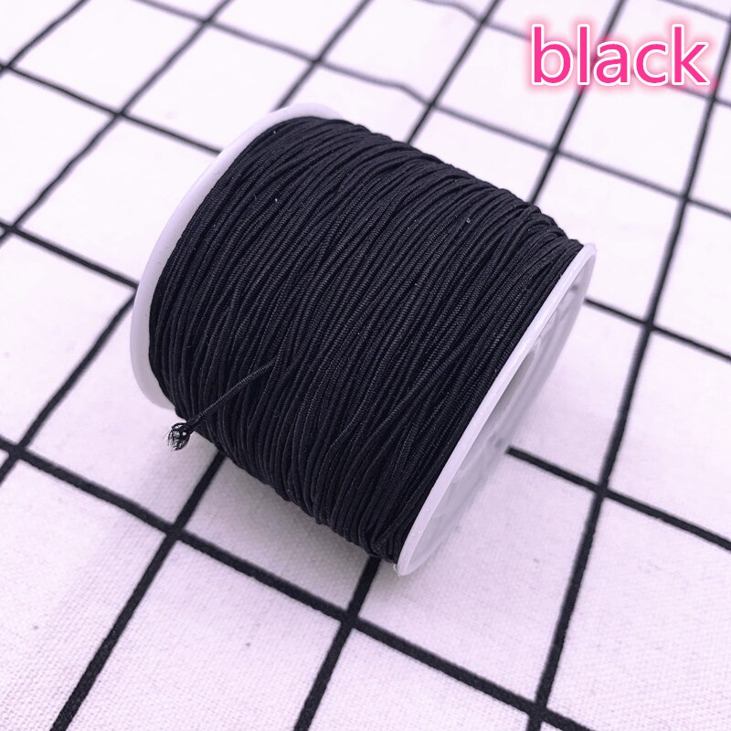 1,0mm 10 yardas/lote banda elástica redonda de alta elasticidad cordón elástico accesorios de costura Diy: Color chocolate