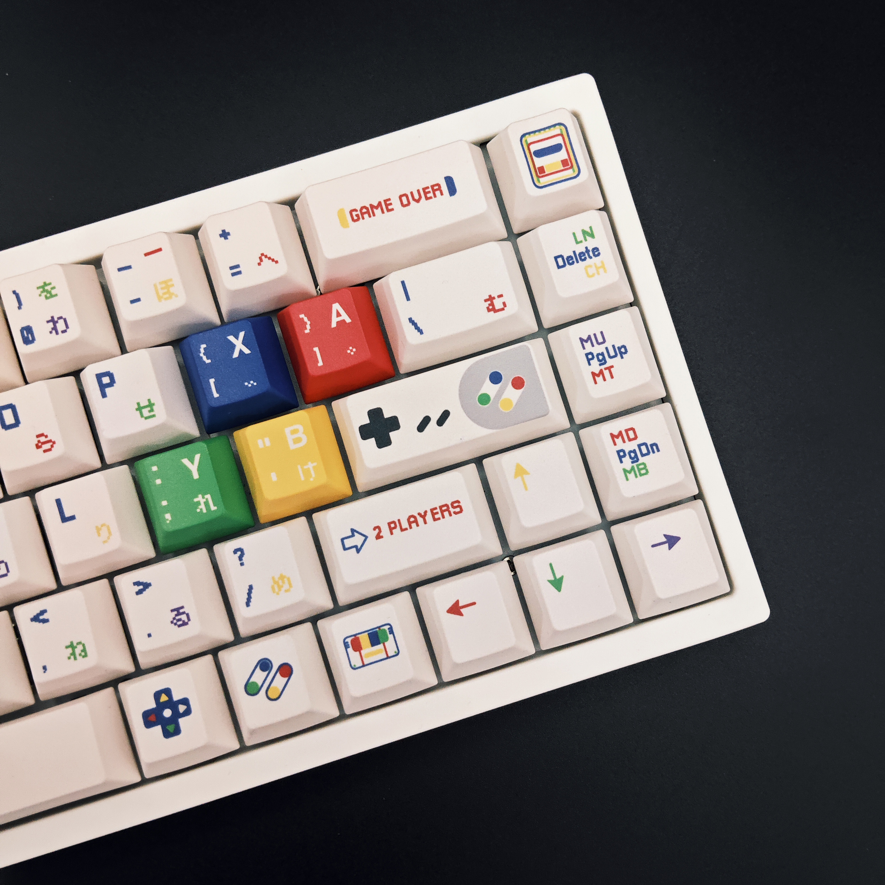 retro Białe Keycapy SFC Profil wiśnia PBT pod-barwnik Personalizowane Keycapy robić Przełączników MX DIY ISO Klawisze Nakładki na Klawiaturę Mechaniczną