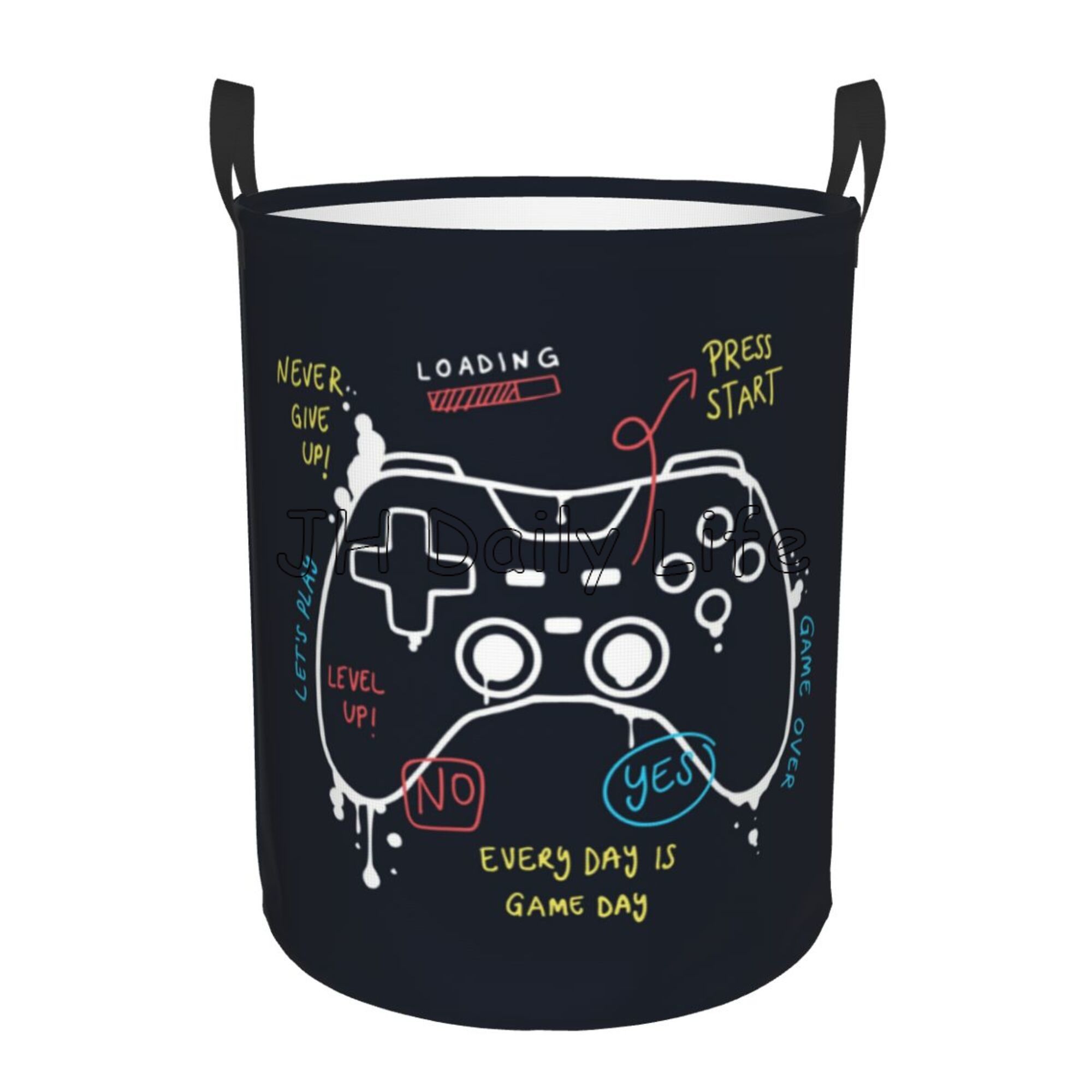 Gamer Wasmand Mand Gaming Opbergmand Gamecontroller Speelgoed Kleding Organizer Bin Waterdichte wasmand voor jongens: XXL / Licht Groen