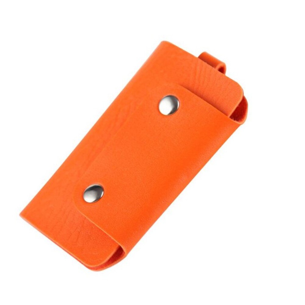 1 Pc Vrouwen Pu Lederen Auto Sleutelhouder Portefeuilles Roze Kleine Portemonnee Dames Portemonnee Voor Meisjes Mini Keys Organizer Tassen sleutelhanger Clip: Oranje