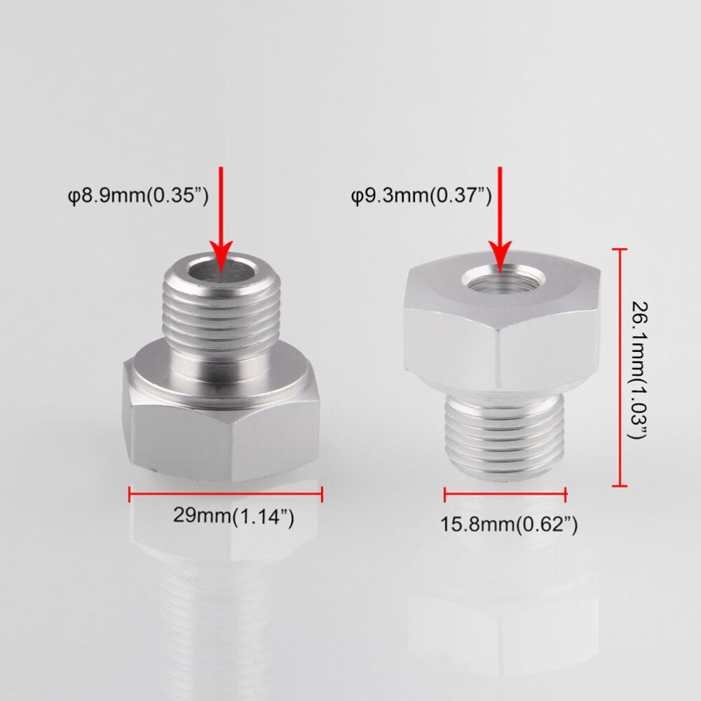 Adaptador de Sensor de presión de aceite automotriz, interruptor de cambio de motor LS macho M12x1.5 hembra 1/8 NPT, enchufe del Sensor de presión de aceite (Plata)