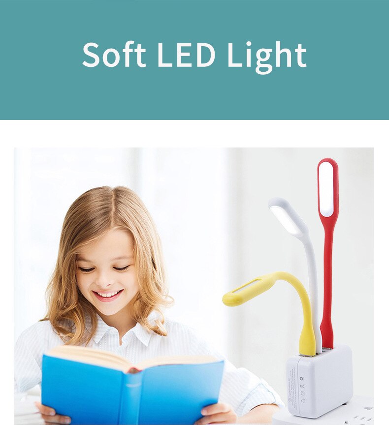 USB Mini LED Lamp Removable Flexible Portable USB Lamps for All USB Power Supply Output Gadgets Night Lighting Artifact