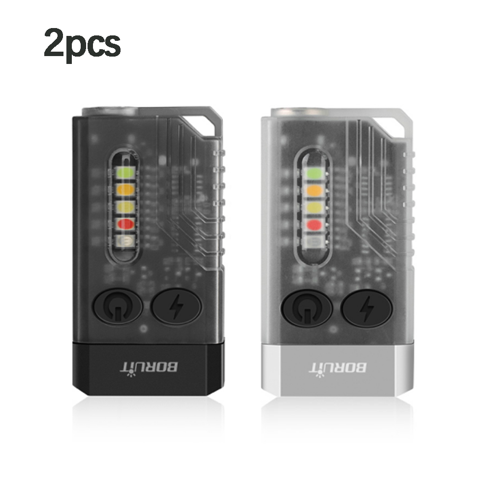 BORUiT V10 EDC llavero luz 1000 LM potente linterna LED tipo C lámpara Uv recargable Tiki pesca antorcha Camping linterna: Blanco frío