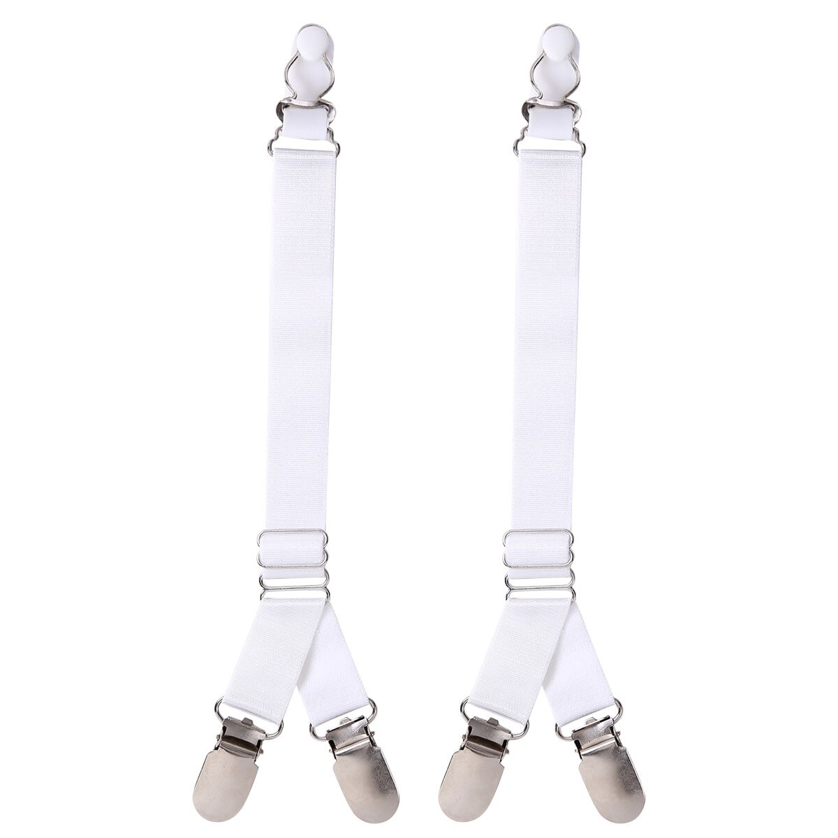 iiniim Straight Style & Y Style Elastic Garter Belts Holders Stockings Fastener Suspender with Duck-Mouth Metal or Plastic Clip: Type H