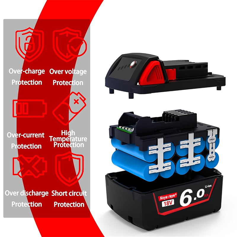Original For Milwaukee Batteries M18B5 XC Lithium Battery 18v 5.0/6.0 battery charger For Milwaukee M12 3.0/5.0/6.0/9.0Ah M18