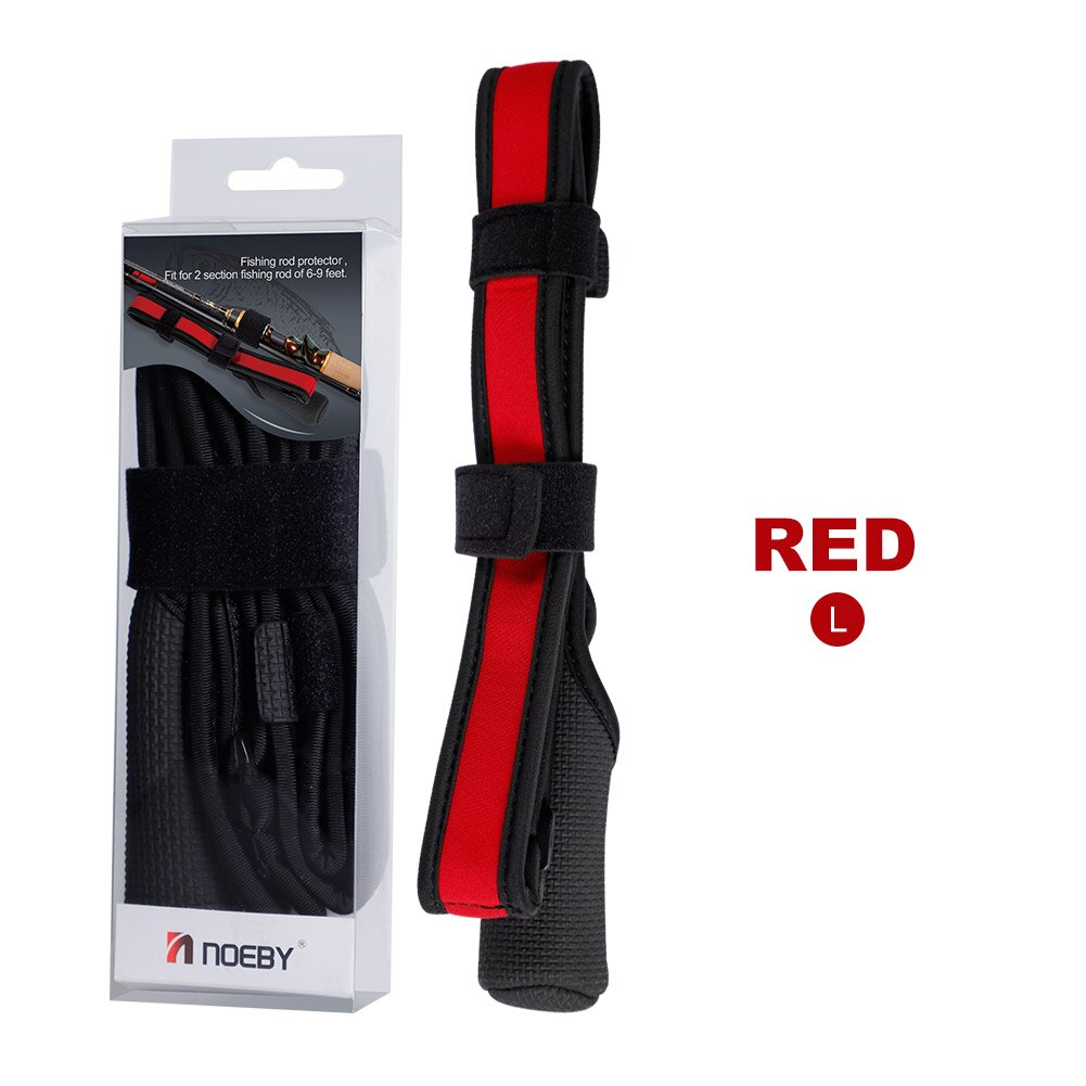 Noeby – canne à pêche Spinning et Casting, corde de Protection, sangle réglable, attache d&#39;équipement, supports de canne à pêche, 90-135cm: red L