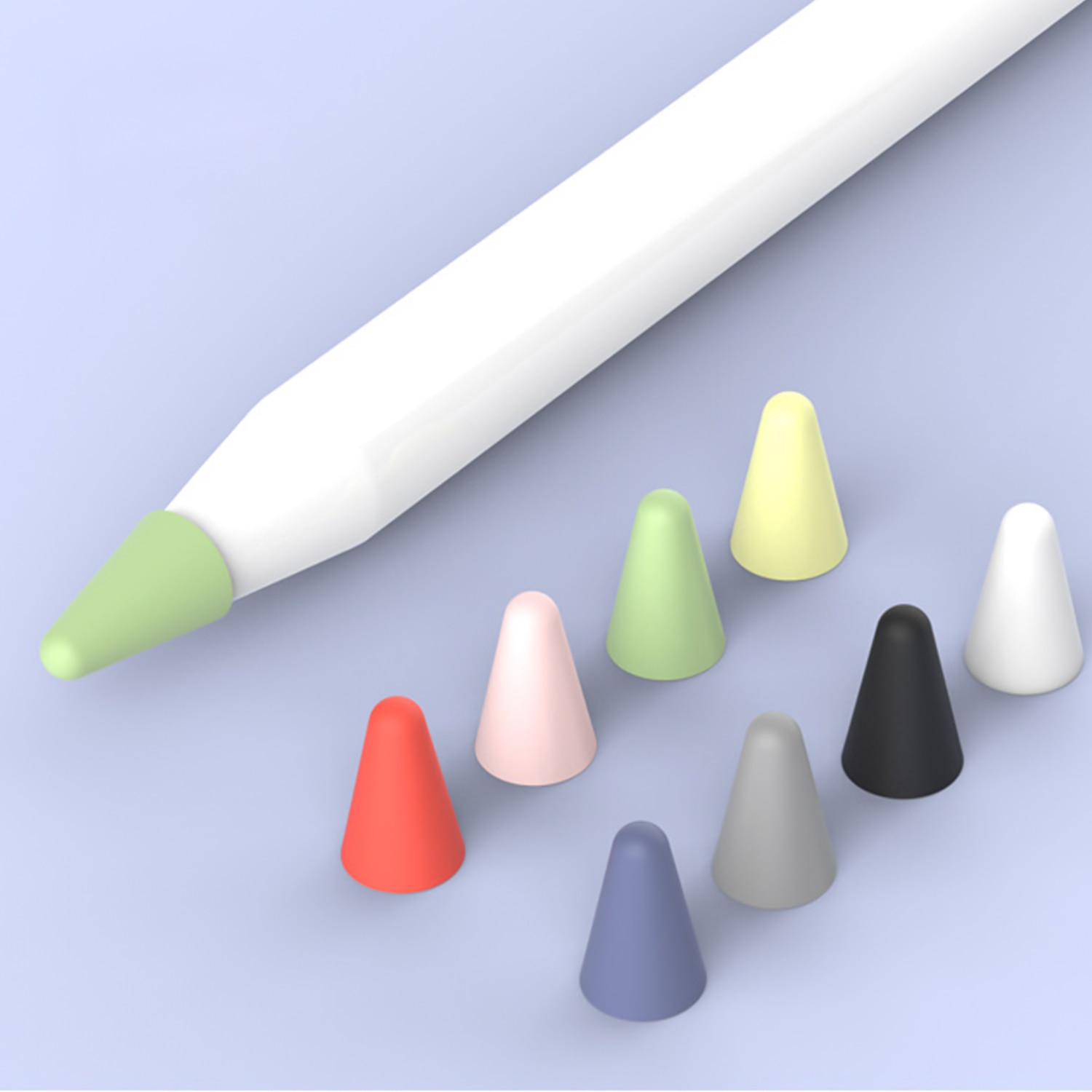5/8PCS Silicone Writing Nib Tip Non-slip Protective Cover Case for Apple Pencil 1st 2nd iPencil Touchscreen Stylus Pen Nib Cover