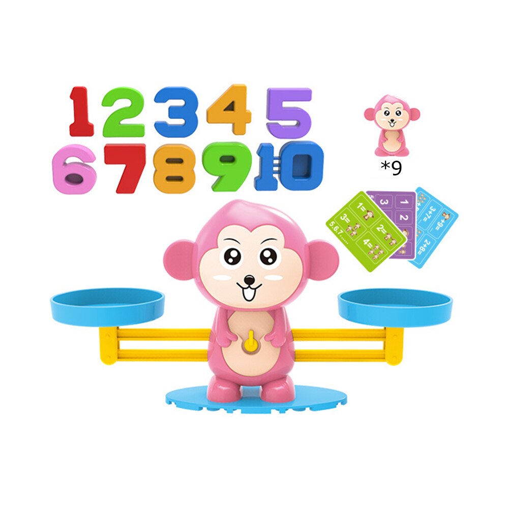 Montessori Math Toy Digital Monkey Balance Scale Educational Math Penguin Balancing Scale Number Board Game Kids Learning Toys: 8