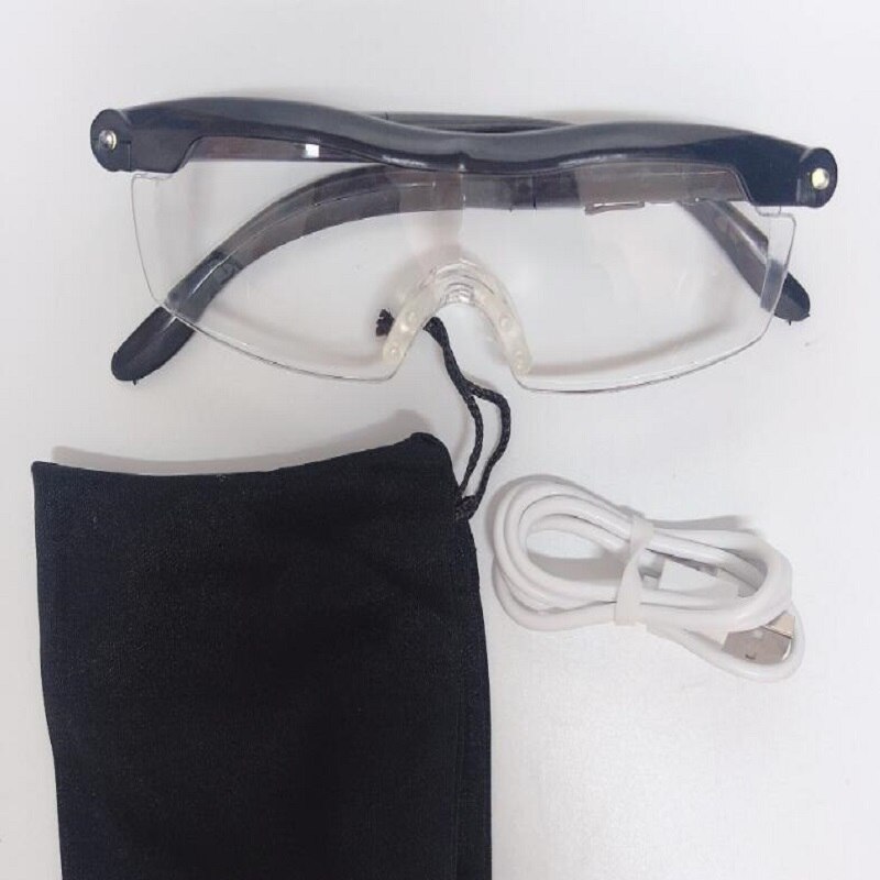 1,6 x lupe gläser Große Vision Lesebrille Mit LED Licht Brillen Schauspiel Dioptrien Lupe