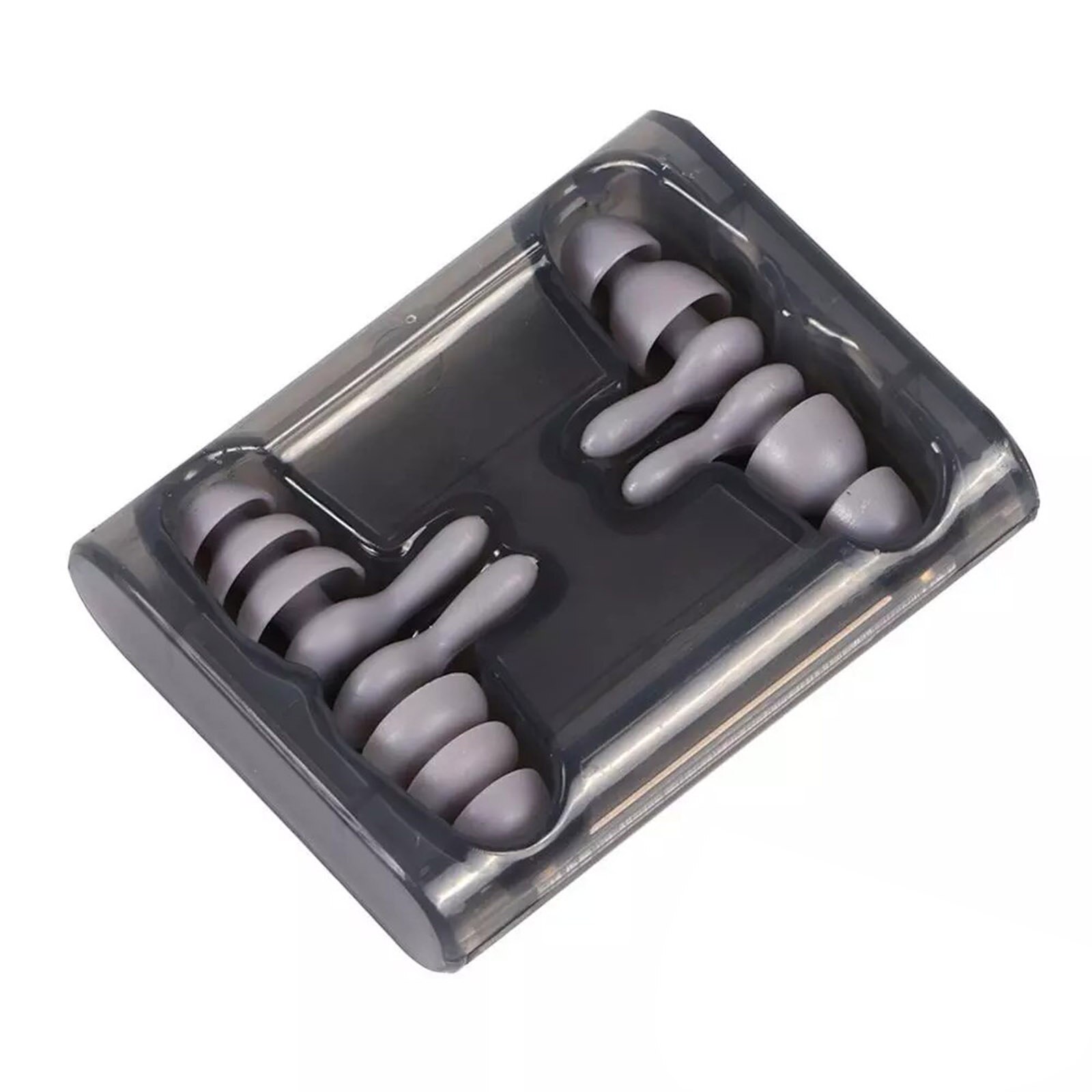 2 Pairs Soft Silicone Ear Plug Noise Cancelling Ear Plugs Reusable Sound Blocking Reduction Ear Buds for Sleeping Snoring Travel: Grey