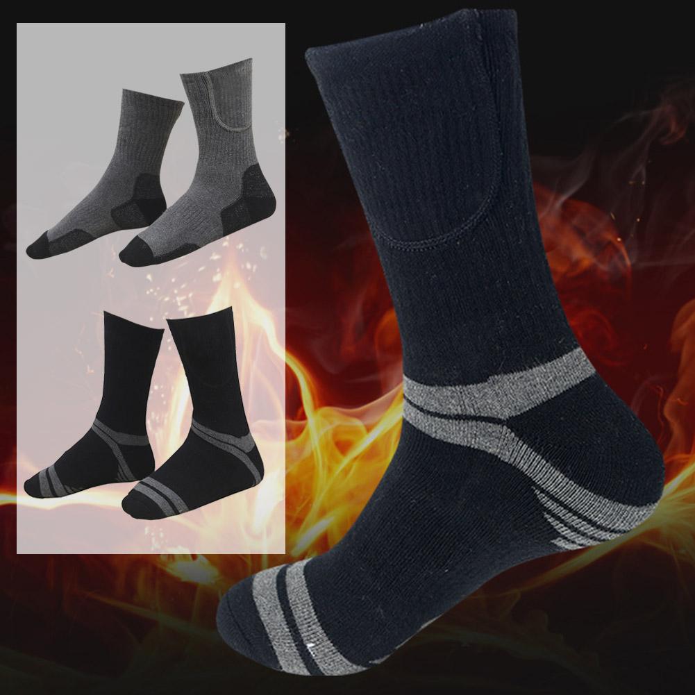 Mænd kvinder vinter varm usb elektriske opvarmede sokker 2200 mah batteridrevet holder opvarmede sokker til ridning skiløb vandreture