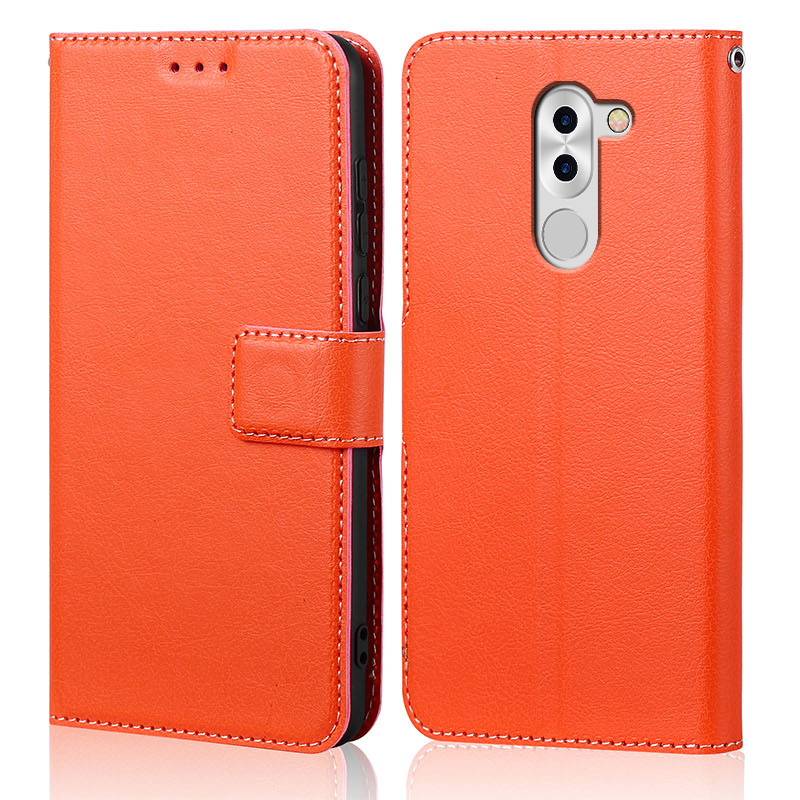 Für Huawei Honor 6X fallen kippen leder magnetische buch Telefon fallen Für Huawei Ehre 6X 6 X Coque Stoßstange fundas mit karte Halfter: Orange
