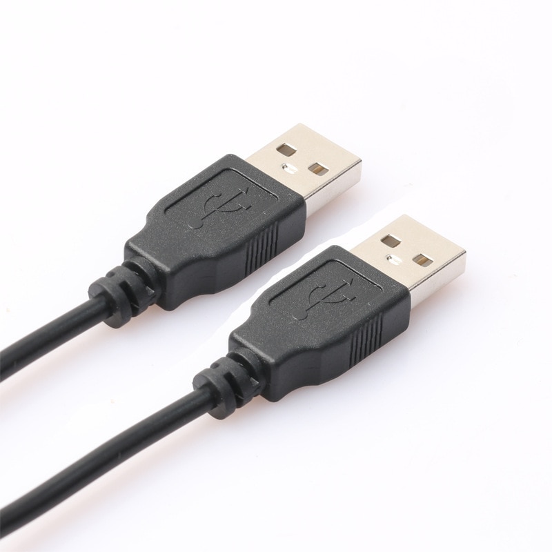Double USB computer extension cable 0.5M 1.2M USB 2.0 Type A Male to A Male Cable Hi-Speed 480 Mbps Black