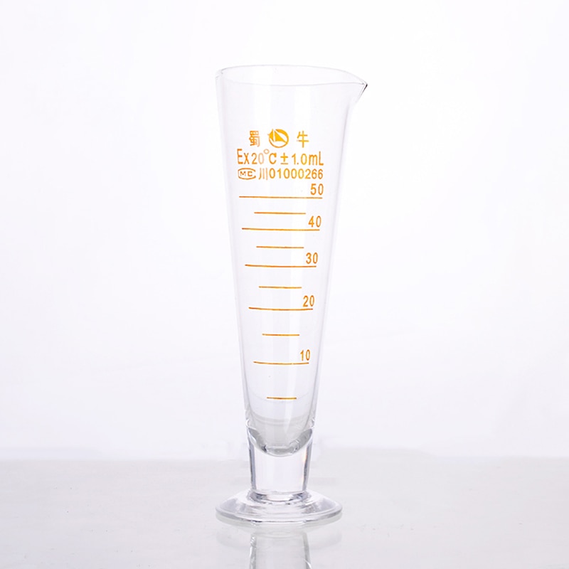 Graduate,with spout,short lines.Capacity 50ml,Measuring glass,Medicine glass,Test mixer