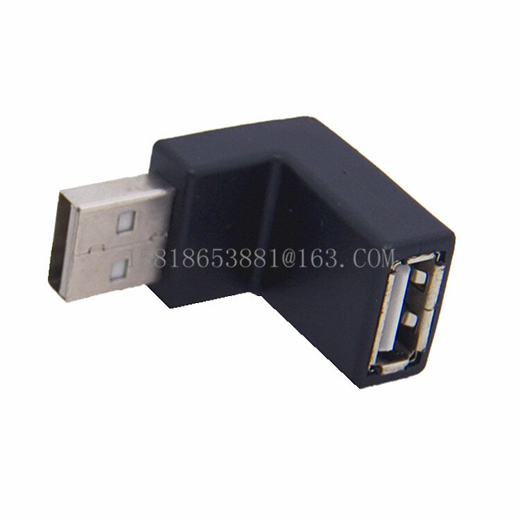 90 degree Left /Right /Up/Down Angle L Bending USB 2.0 A Male to Female Adapter Extension Connector for Computer Notebook