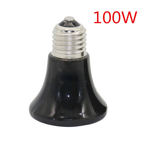 1 pc escalada pet lâmpada de aquecimento emissor infravermelho cônico lâmpada cerâmica pequena pet chocadeira lâmpada controle temperatura 25/50/75/100w: Cinza claro