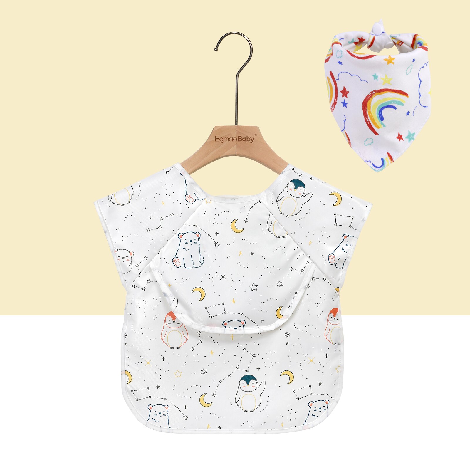 Baby Lätzchen Wasserdicht Kleinkind essen Werkzeug Langarm Neugeborenen Kunst Kittel Fütterung Lätzchen Schürze passen 6-24M Mit tasche Baby Bandana Lätzchen: ES1002