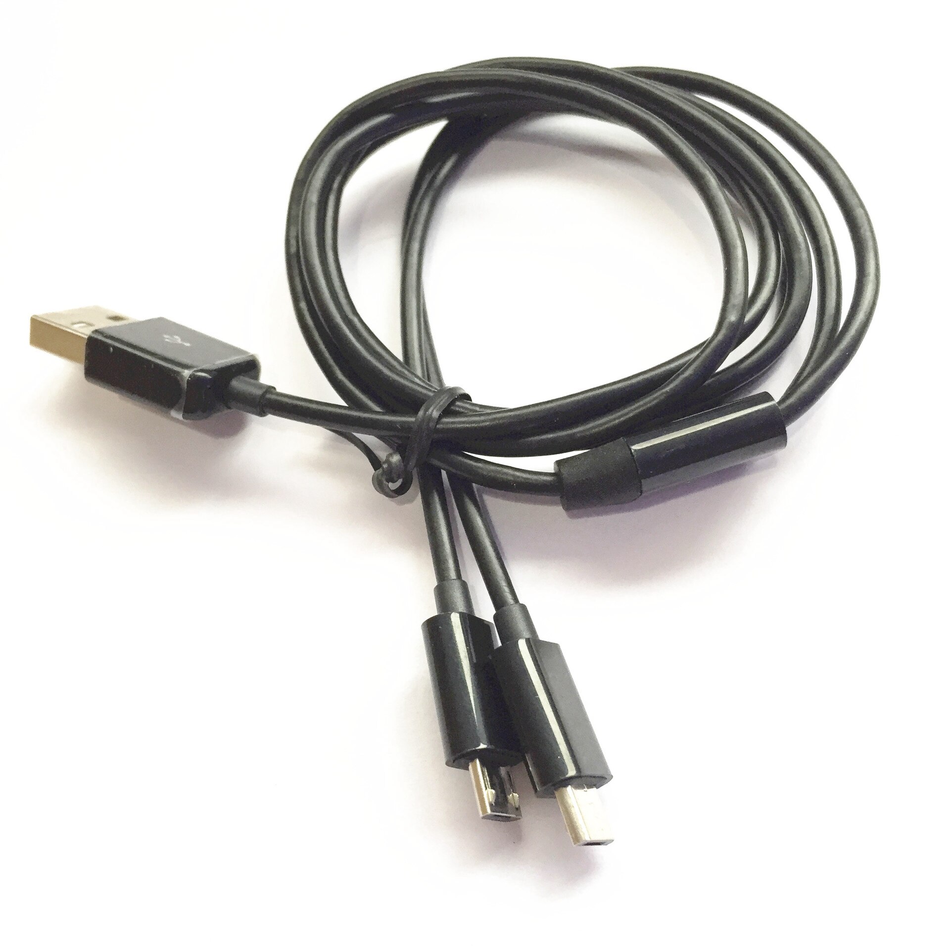 2in 1 USB 2.0 A male to 2 Micro 5 pin data SYNC charging cable