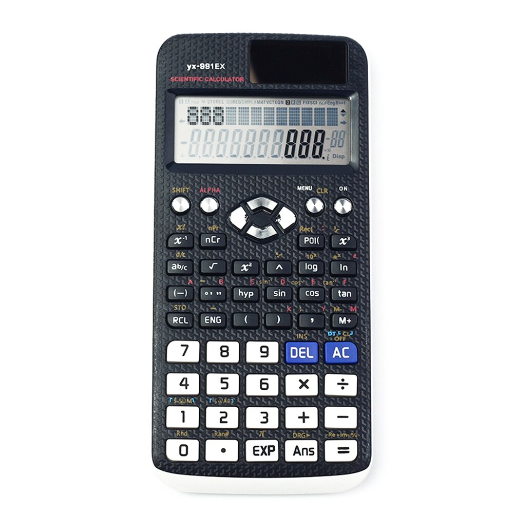 Miniräknare 12- siffrig elevs vetenskapliga miniräknare skolmatematik räkneverktyg 552 funktioner multifunktionell räknare hög