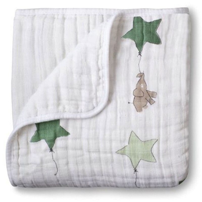 Multifunktionale Aden Anais Baby Doppelschichten Decke für Frühlingsherbstsäuglings Swaddle Bettwäsche Quilt Handtuch Größe 110X110 cm: Default Title