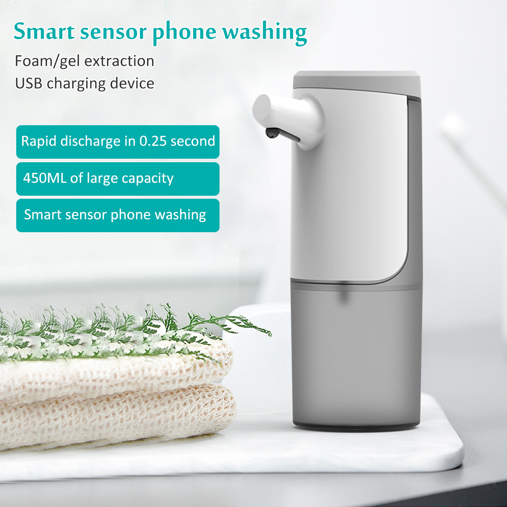 Automatic Soap Dispenser 450ML Kitchen Bathroom Touchless Antibacterial disinfectant Intelligent Induction Foam Dispenser