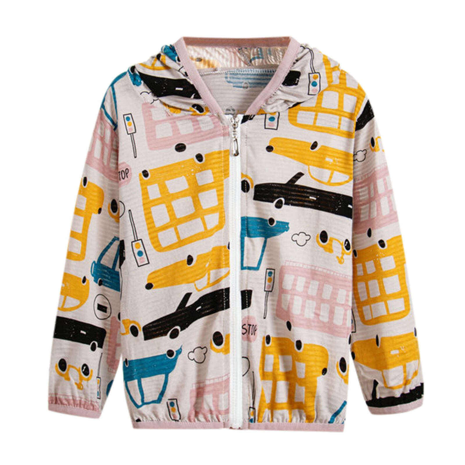 Zomer Stijl Peuter Kids Jongens Meisjes Cartoon Zonnebrandcrème Jassen Hooded Jassen Rits Jassen Vogue Zon Kleding