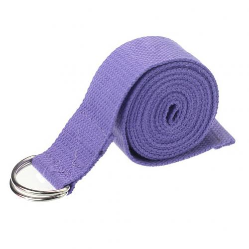 Anti-slip yoga pilates stretch rem bælte gym fysisk træning bomuld fitness modstand bånd talje arme ben træning tilbehør: Violet