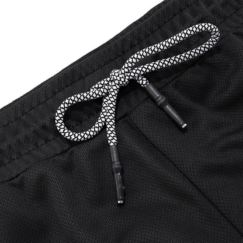 Men's Casual 2 in 1 Running Shorts Quick-Drying Sports Pants Gym Bodybuilding Built-in Pocket Shorts