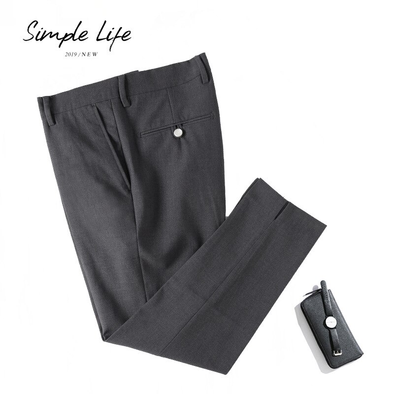 Zogaa zomer herfst heren pantalon koreaanse versie slanke voeten rechte pantalon katoenen smart casual herenbroek