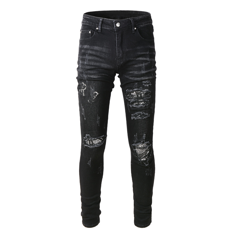 Jeans Uomo Slim Conici Elastici - Modello Straight Forcella Bassa - Casual, Stretto, Moto