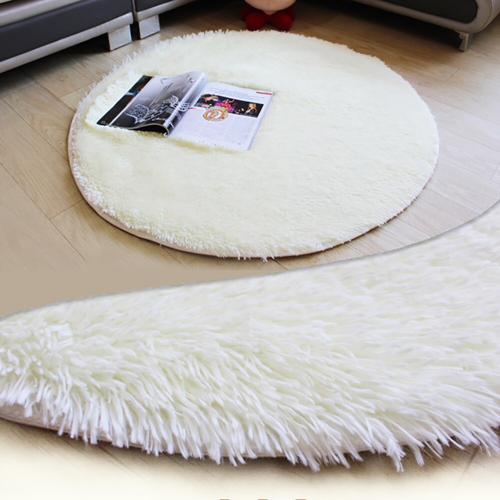40cm rond salle de bain chambre polaire doux anti-dérapant tapis de sol tapis décor à la maison