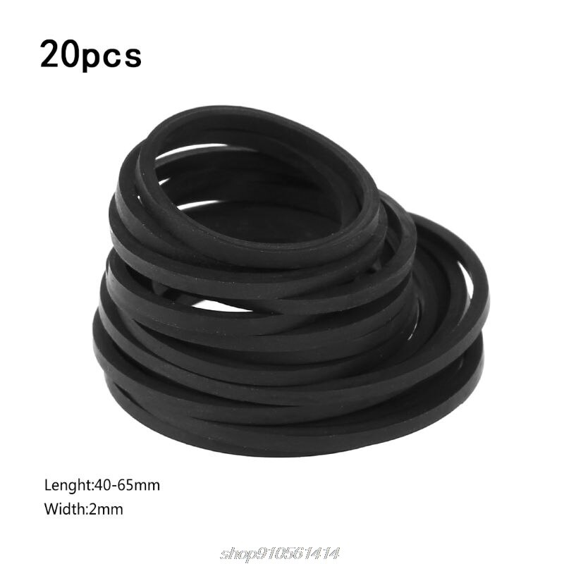 20 piezas Universal mezcla de cinta de Cassette máquina cinturón surtidos común de caucho cuadrado cinturón para grabadoras de Walkman DVD J04 21: A