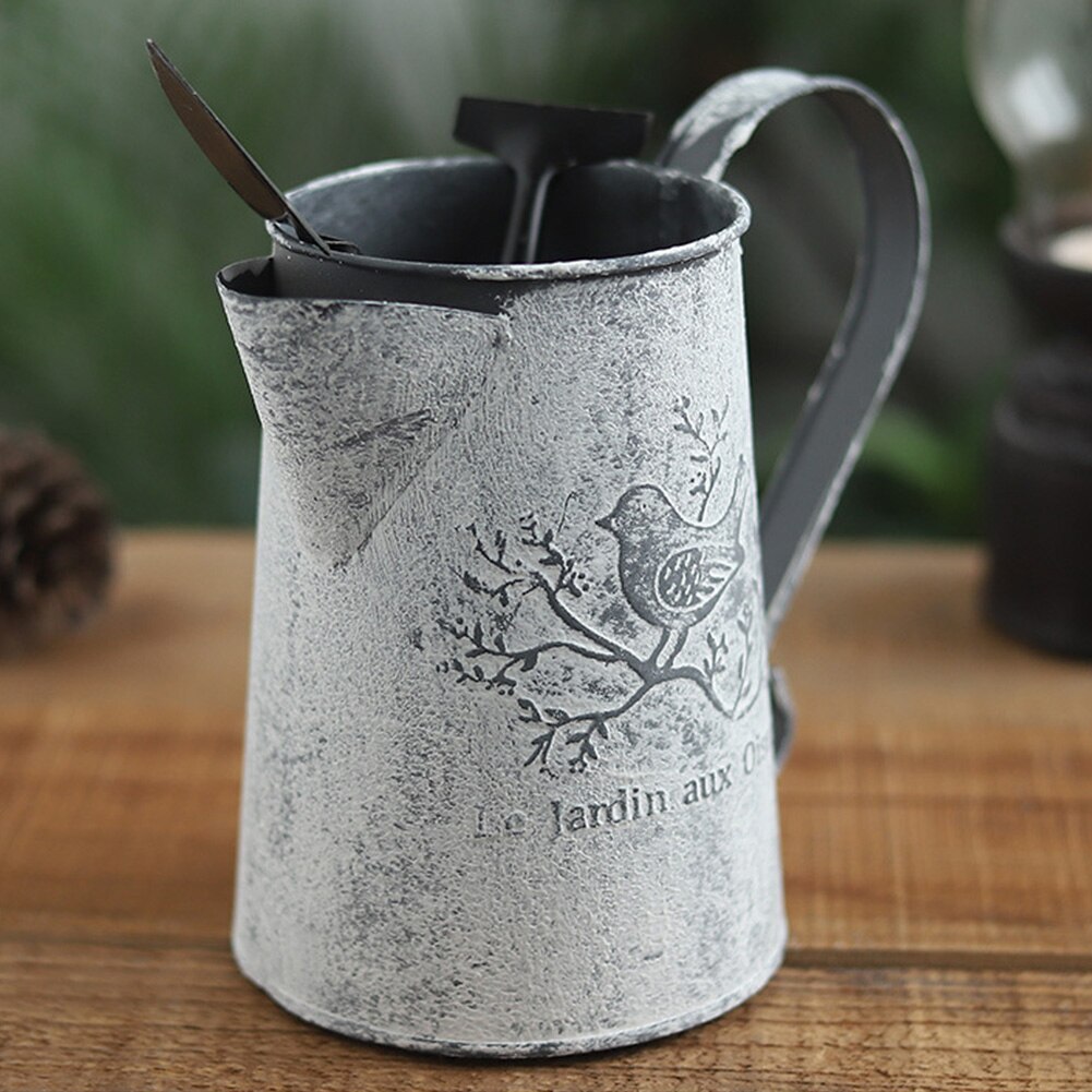 Bloem Emmer Winkel Ornamenten Home Tuin Accessoires Pastorale Stijl Decoratie Vazen Ijzeren Plaat Gieter Barrel Holder Craft