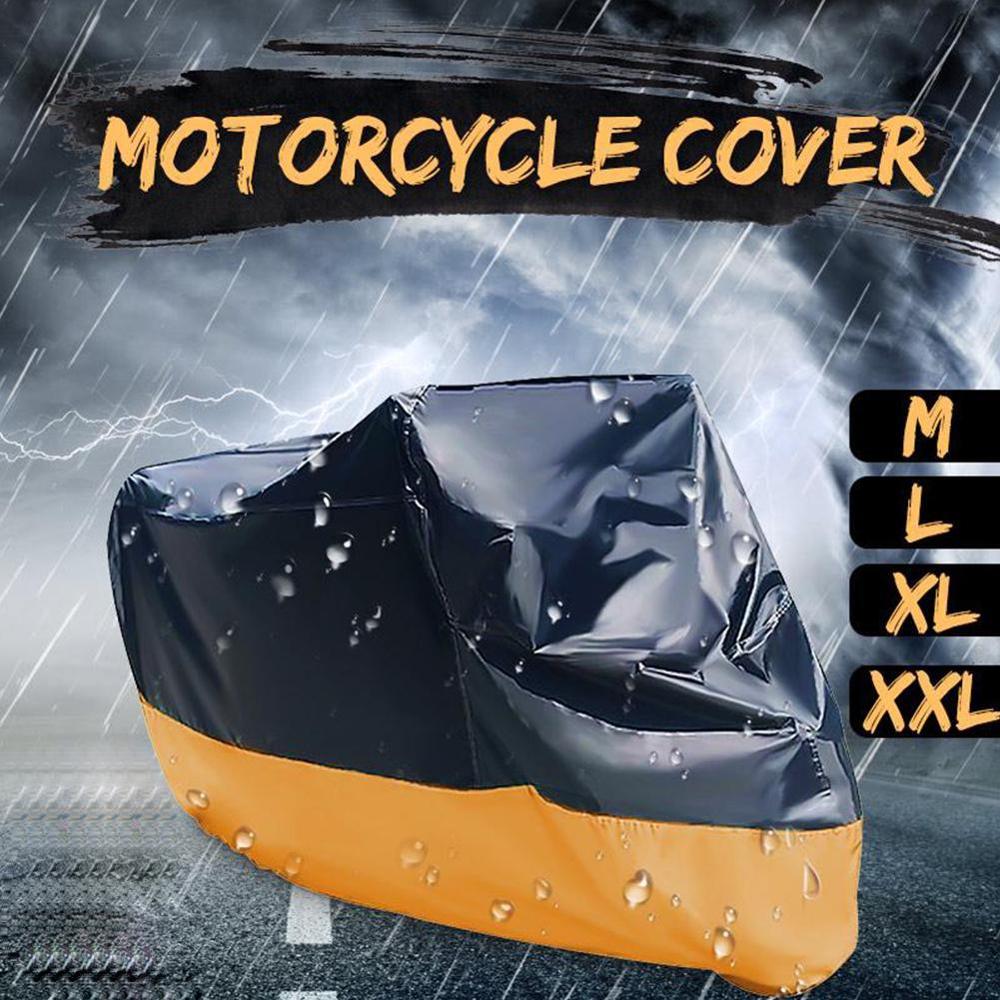 Motorcykelovertræk cykel regn støvtæt universal udendørs uv beskytter scooter dækker vandtæt