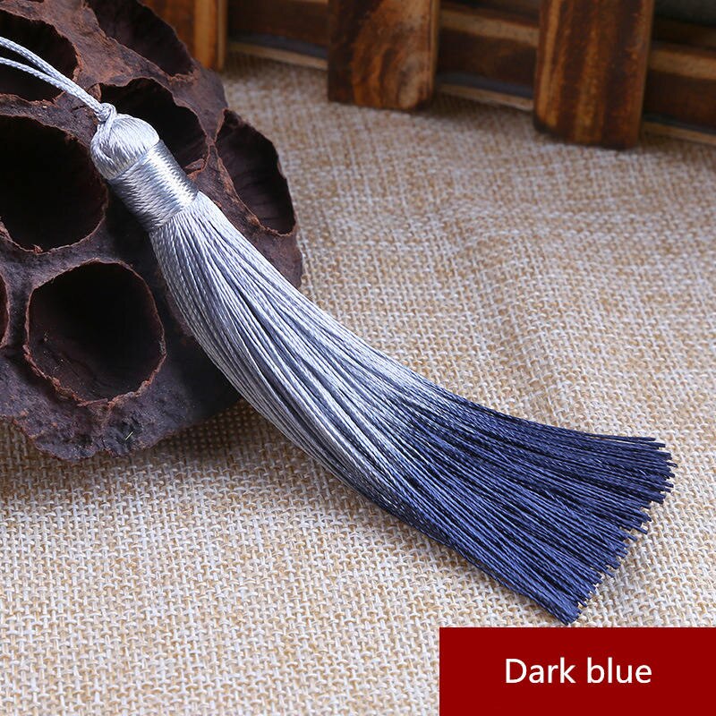 5 stks Geleidelijke Kleine Kwastje DIY Hanger Sieraden Gordijn Kleding Decoratieve Accessoires Auto sleutel Tas Hanger Craft Kwasten: Dark blue