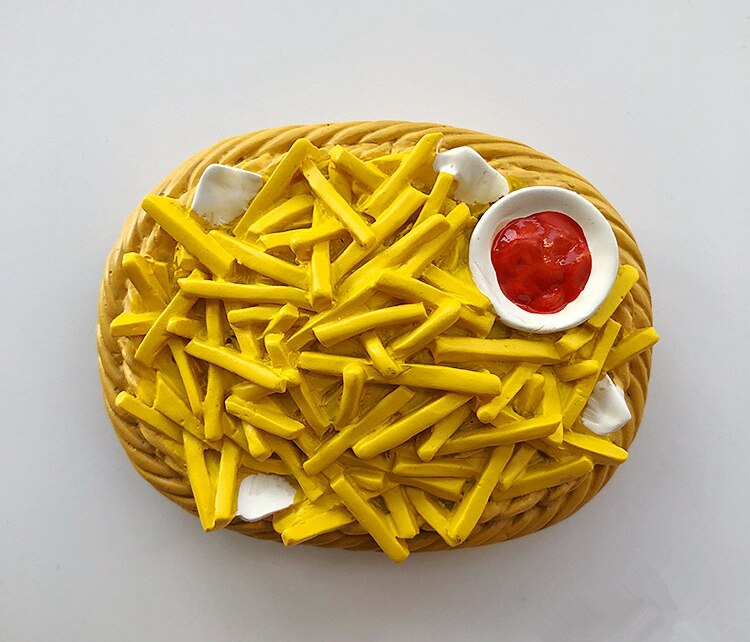 Imanes de nevera 3D pintados a mano, imán magnético para turismo, recuerdos, nevera, , fresa, sandía, patatas fritas, Chocolate: 003