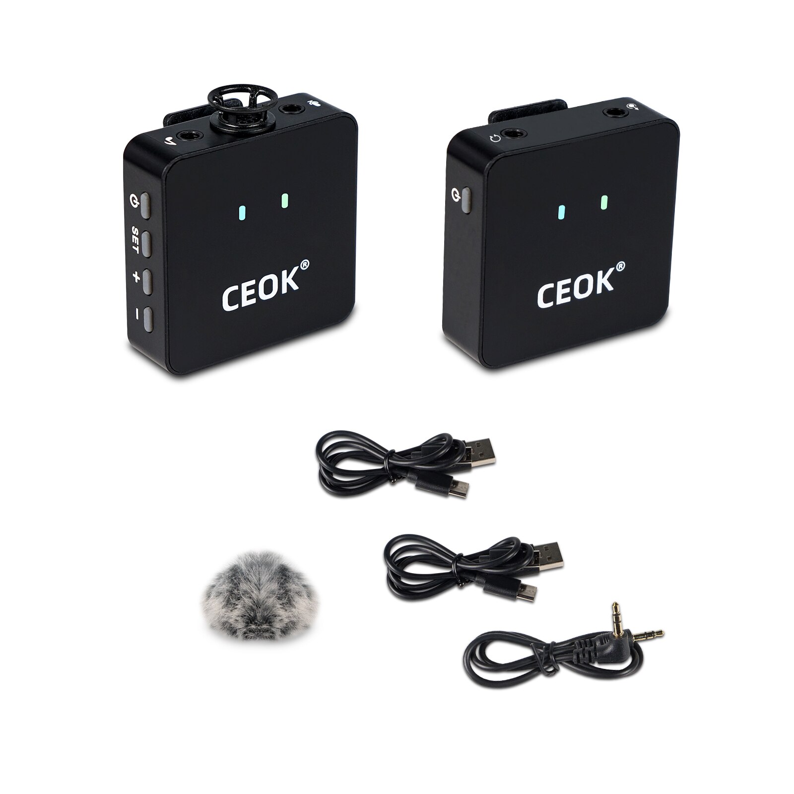 Wireless DSLR Camera Microphone Lavalier Mic Transmitter Receiver for Phone for Phone Smartphone 25M - 40M Recording: Default Title