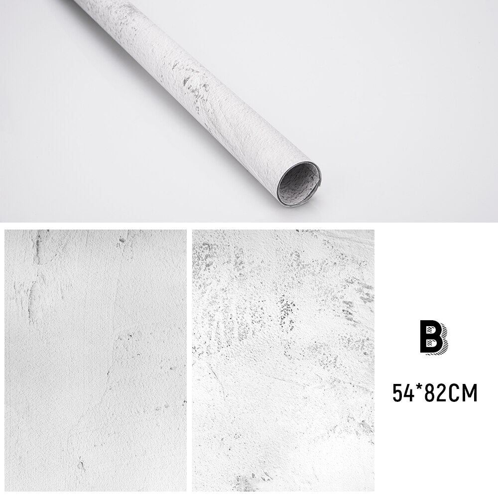 54*82cm Desktop Photography Background Waterproof Double-Sided Drawing Stone Cement Texture Wood Grain for Food Drink Toiletries: B