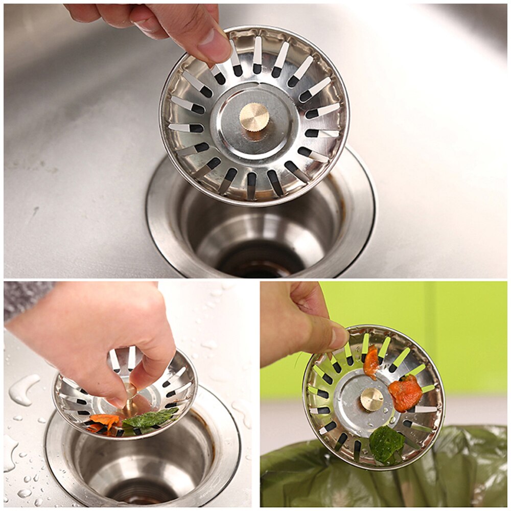 1PCS Kitchen Sink Drainer Lid Pool Basket Water Funnel Sink Basin Strainers Bathroom Kitchen Waste Bin Filter Stopper