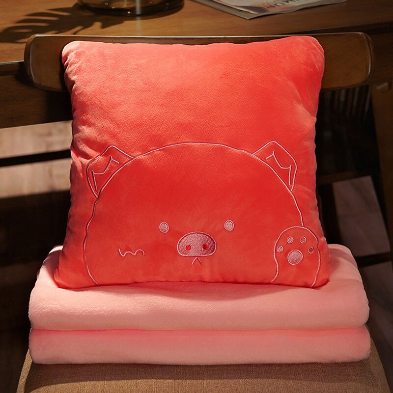 Oreiller couette en un pour les filles Siesta artefact oreiller multifonctionnel coussin pour voiture maison bureau oreiller avec couverture à l'intérieur: xiaozhu