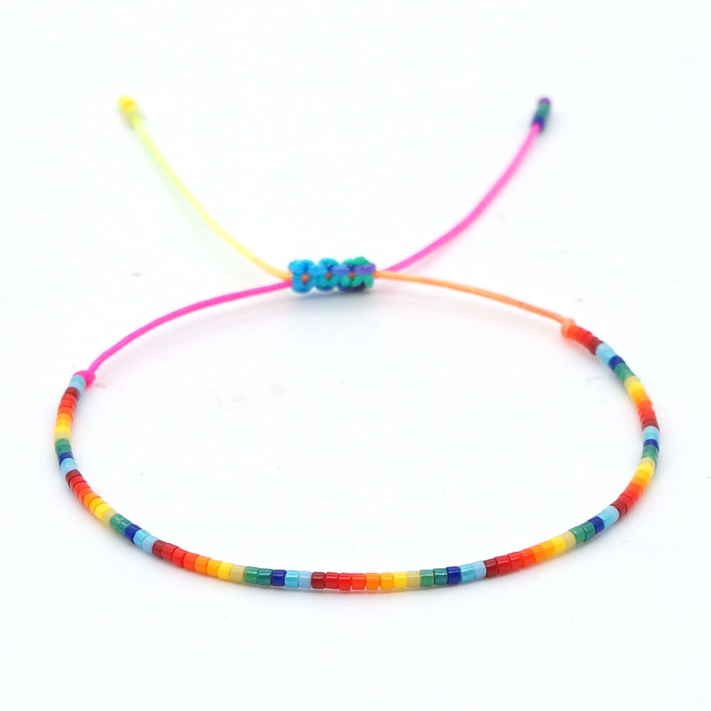 gehen2Boho Regenbogen Miyuki Samen Perlen Armbinde Für Frauen Sommer Einfache Schmuck Mehrfarbig Pulseras Freundschaft Handgemachte Armbänder: Ursprünglich Titel