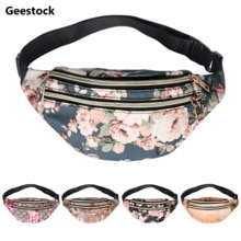 Geestock-riñonera cinturón de para mujer, bolso de hombro y pecho de cuero PU A la , riñonera de flores