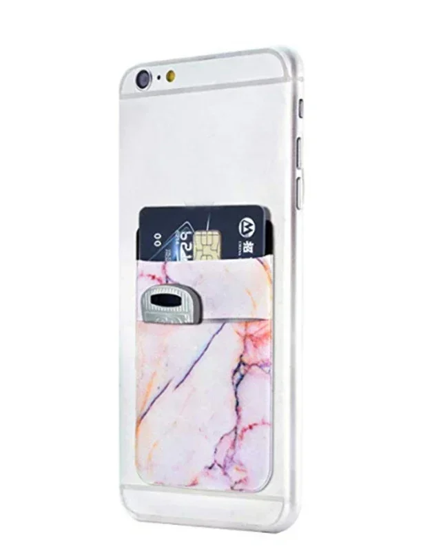 Custodia a portafoglio per telefono con buste per carte adesive autoadesive, porta carte di credito e tasca per cellulare in silicone per uomini e donne: Grigio scuro