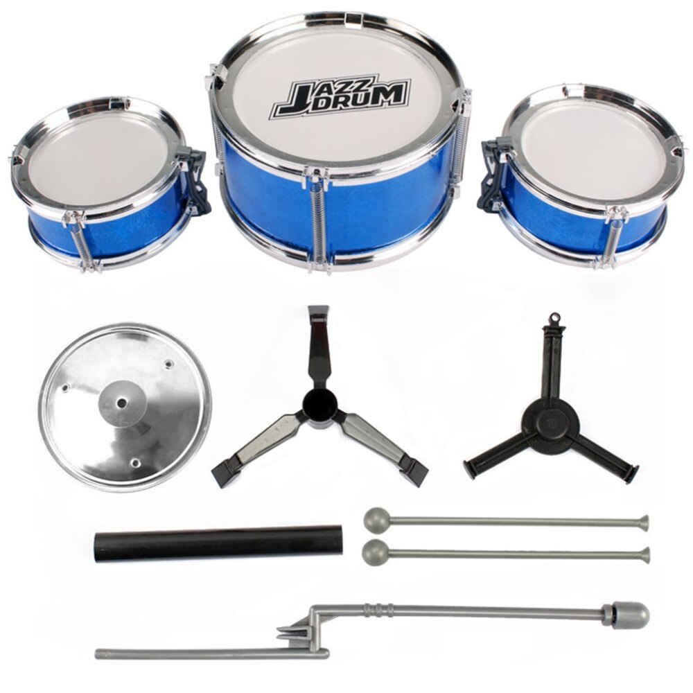 3 Stuks Kids Drum Set Kinderen Junior Drums Kit Simulatie Jazz Drums Percussie Muziekinstrument Ontwikkelen Intelligentie Speelgoed