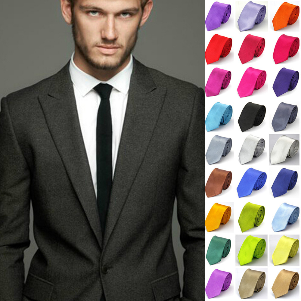 Cravate à col étroit pour hommes femmes 5 cm 2 "mince mince mariage noir bleu rose blanc rouge vert marron violet hommes femme cravate