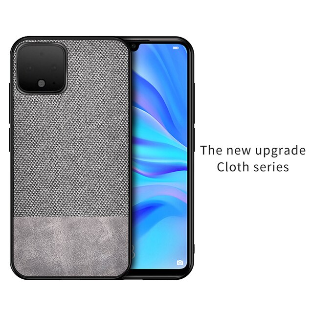 IKrsses para Google Pixel 4 funda de tela Simple de PU funda trasera dura de borde suave para Google Pixel 4 XL duro volver cubierta de la cáscara: For Pixel 4 XL / Gray2