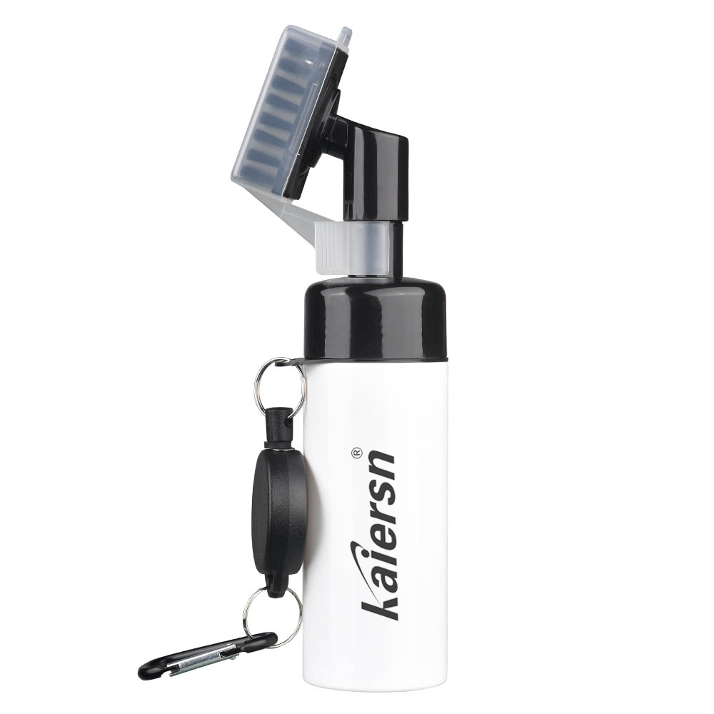 Kaiersn limpiador de palos de Golf, cepillo de tubo de ranura, cepillo de Club de Golf con depósito a prueba de fugas, botella exprimible para una fácil limpieza: Blanco