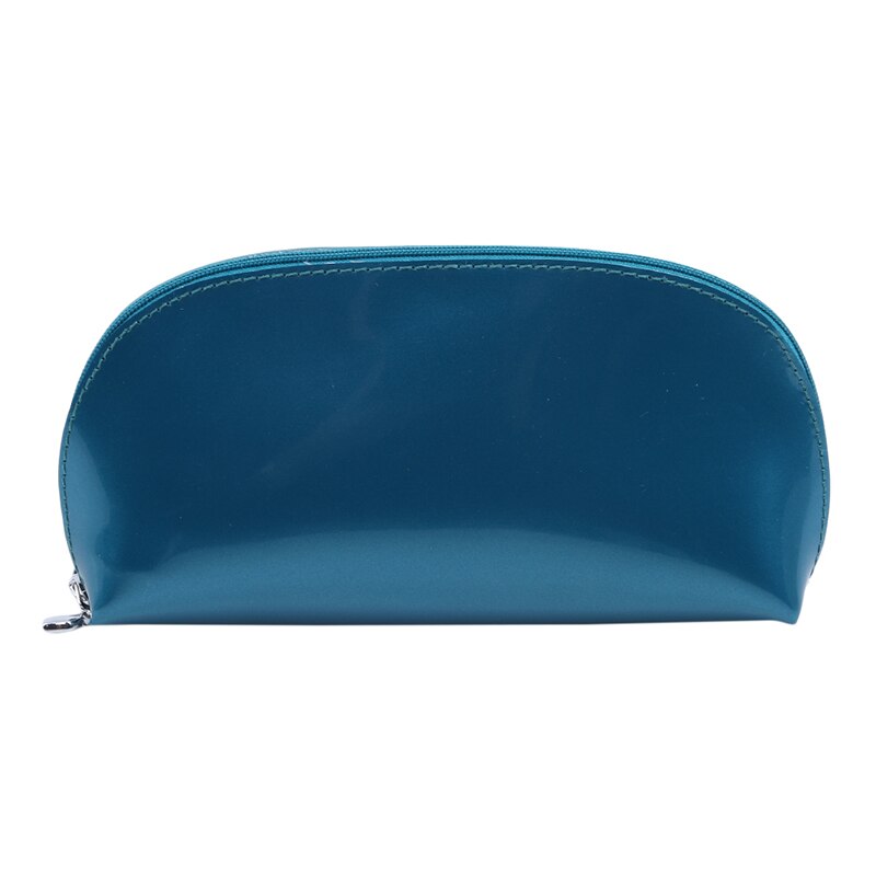 Bolsa de almacenamiento de viaje portátil de PVC bolso para cosméticos de mujer artículos de tocador bolsa con cierre almohada sólida de 18 Cm Casual LKEEP 10cm: Peacock blue